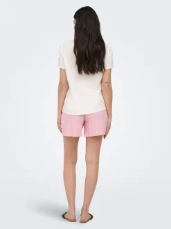 ONLITA Høy midje Regular Fit Lin Bermudashorts