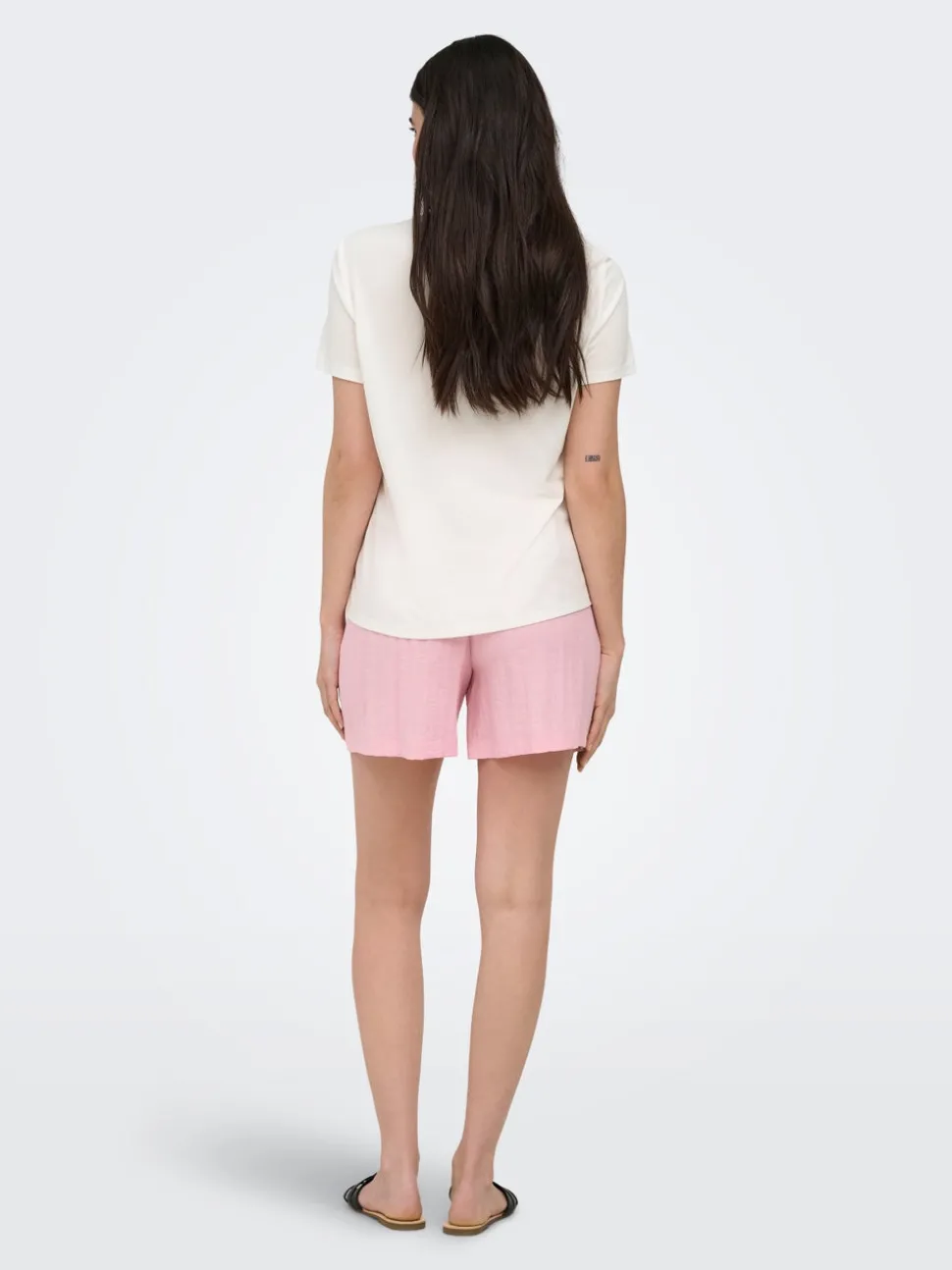 ONLITA Høy midje Regular Fit Lin Bermudashorts