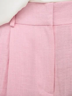ONLITA Høy midje Regular Fit Lin Bermudashorts