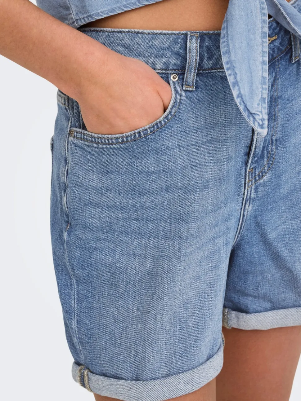 ONLJOSEPHINE Høy midje Regular Fit Denimshorts
