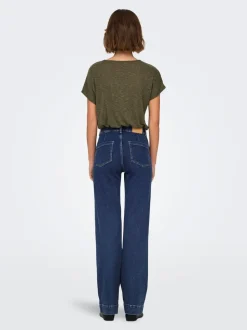 ONLJUICY Høy midje Wide Leg Fit Jeans