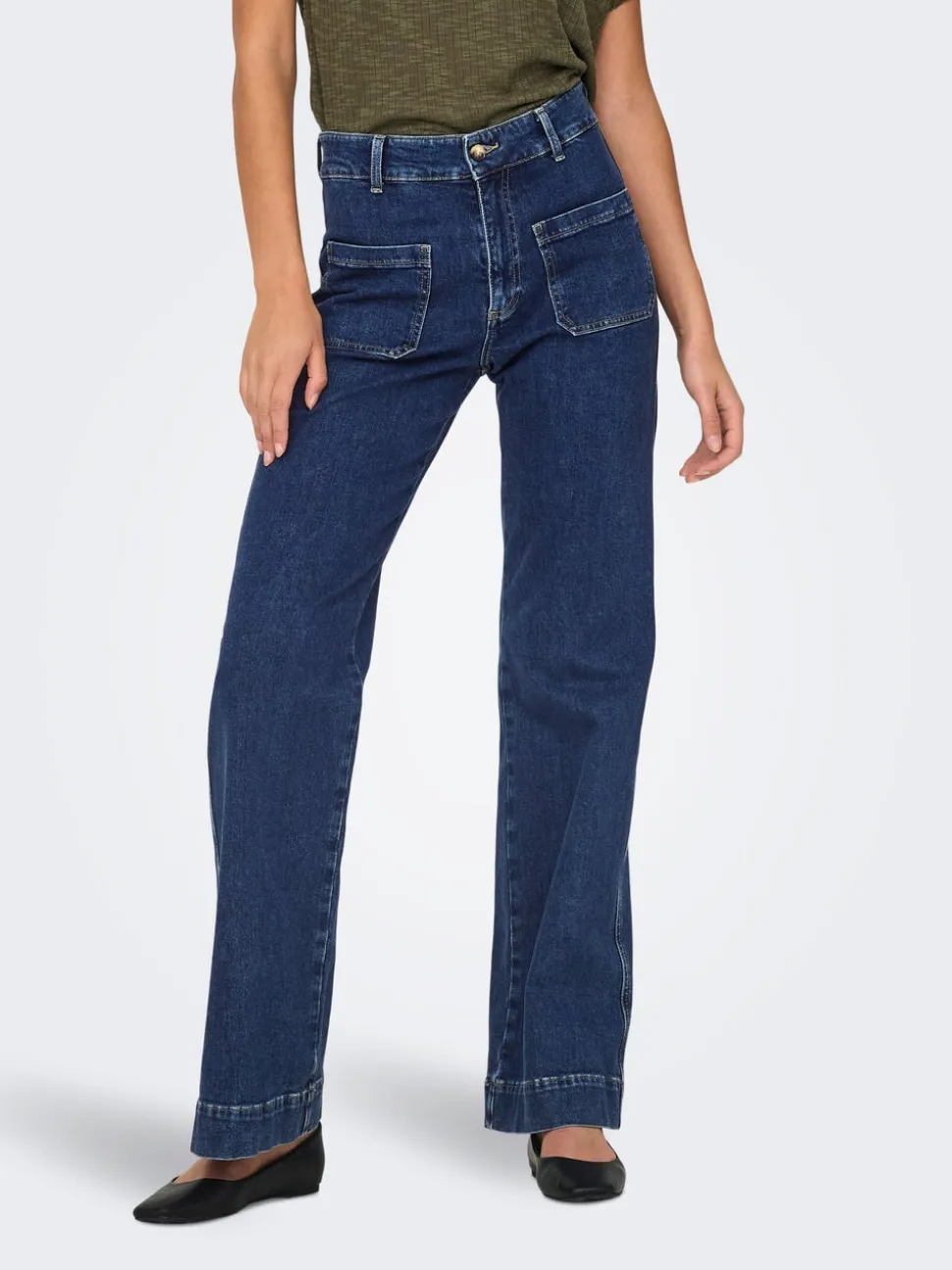 ONLJUICY Høy midje Wide Leg Fit Jeans