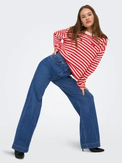 ONLJUICY Høy midje Wide Leg Fit Jeans