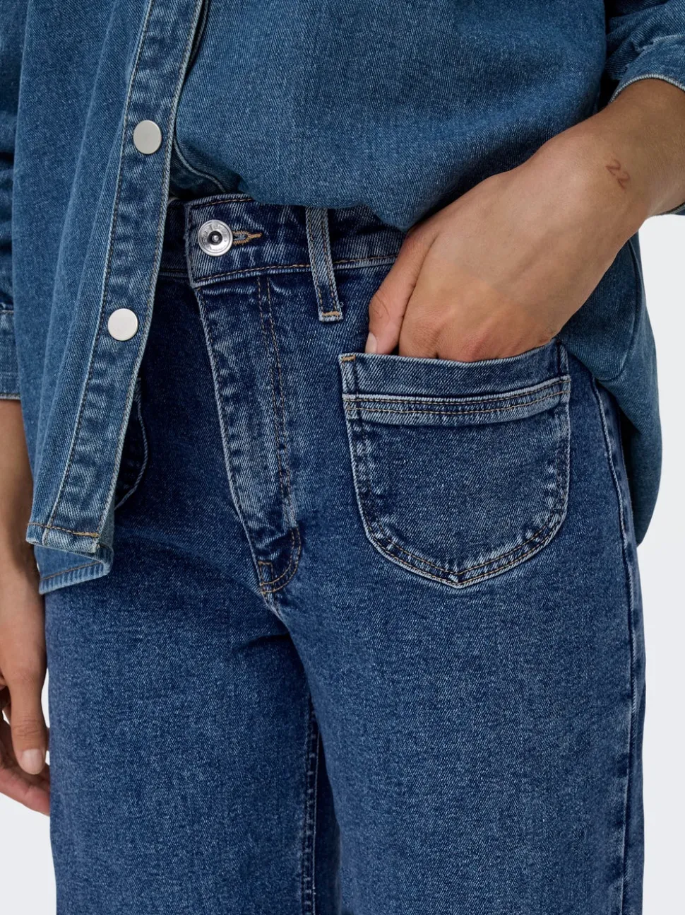 ONLJUICY Høy midje Wide Leg Fit Jeans