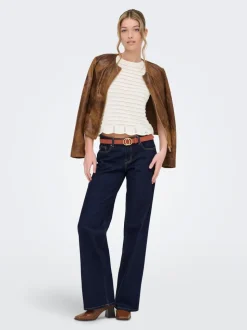 ONLJUICY Lav midje Straight Fit Jeans