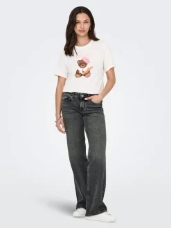 ONLJUICY Lav midje Wide Leg Fit Jeans