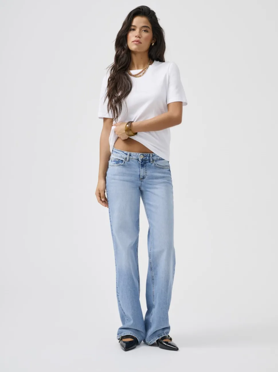 ONLJUICY Lav midje Wide Leg Fit Jeans