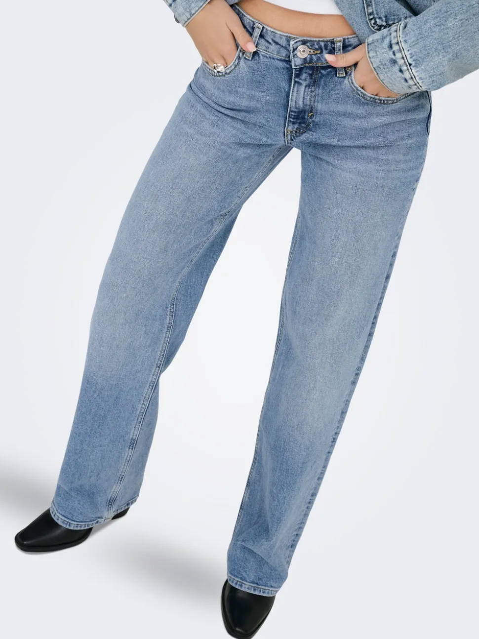 ONLJUICY Lav midje Wide Leg Fit Jeans
