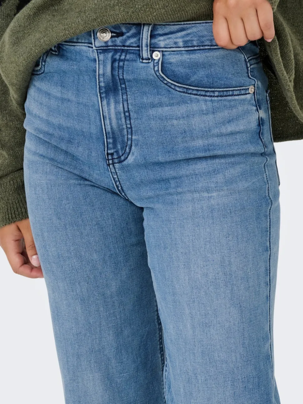 ONLJUICY-WAUW Høy midje Wide Leg Fit Jeans