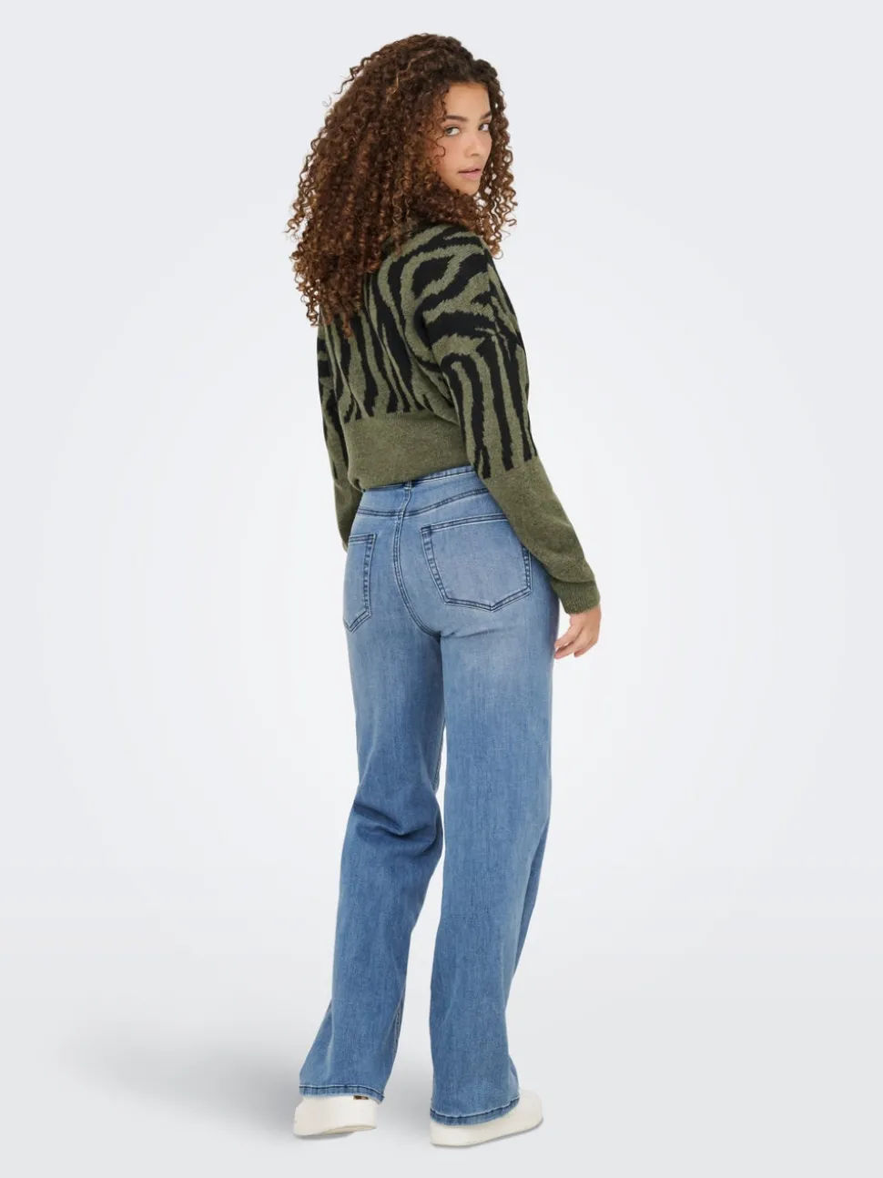 ONLJUICY-WAUW Høy midje Wide Leg Fit Jeans