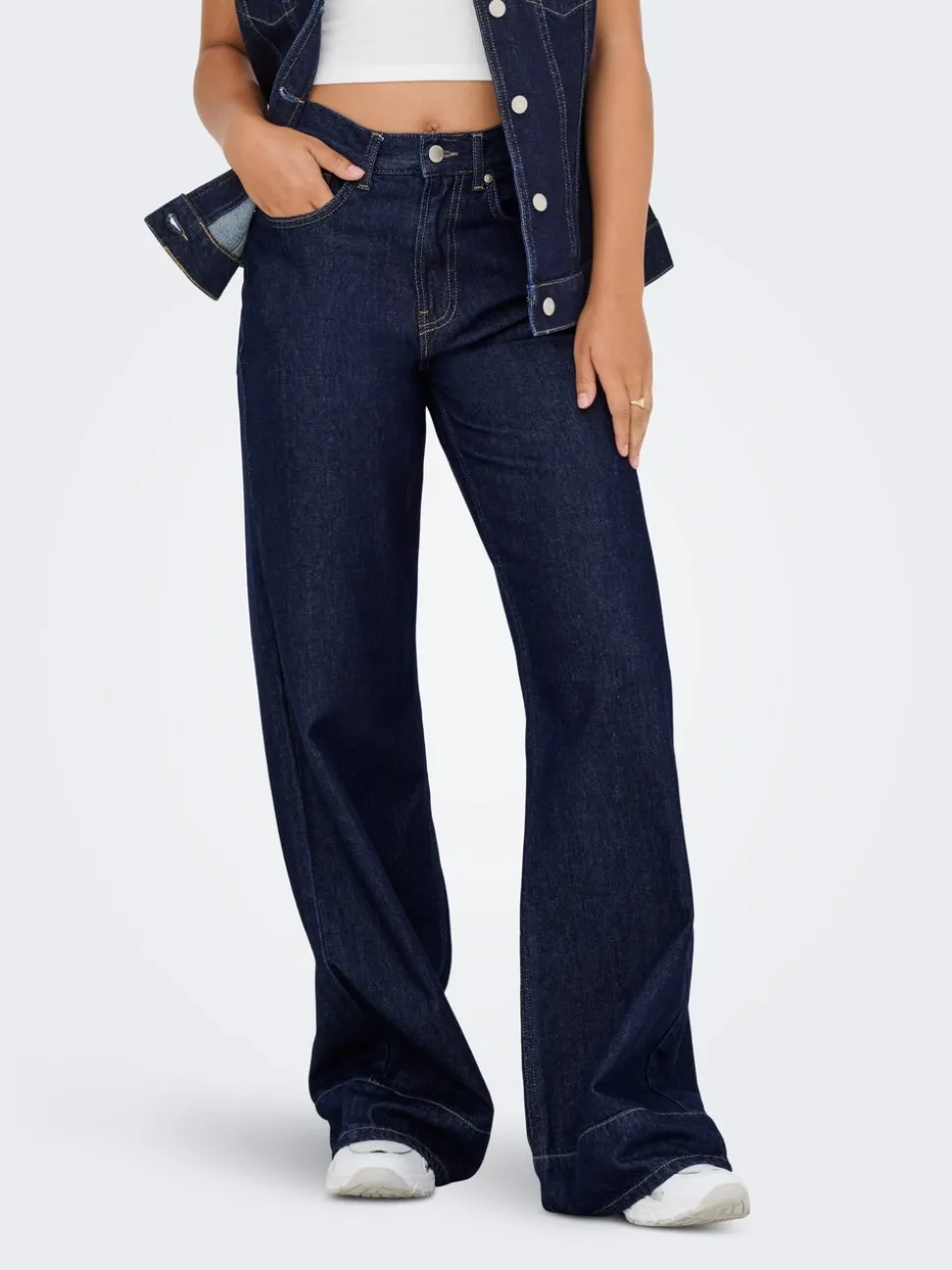 ONLLINEA Høy midje Wide Leg Fit Jeans