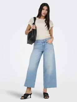 ONLLORAN Middels høy midje Wide Leg Fit Jeans