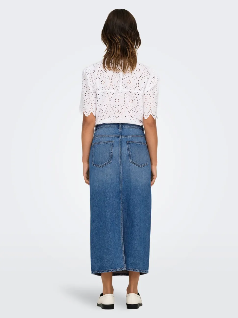 ONLLUMI Denim Denimskjørt Midiskjørt