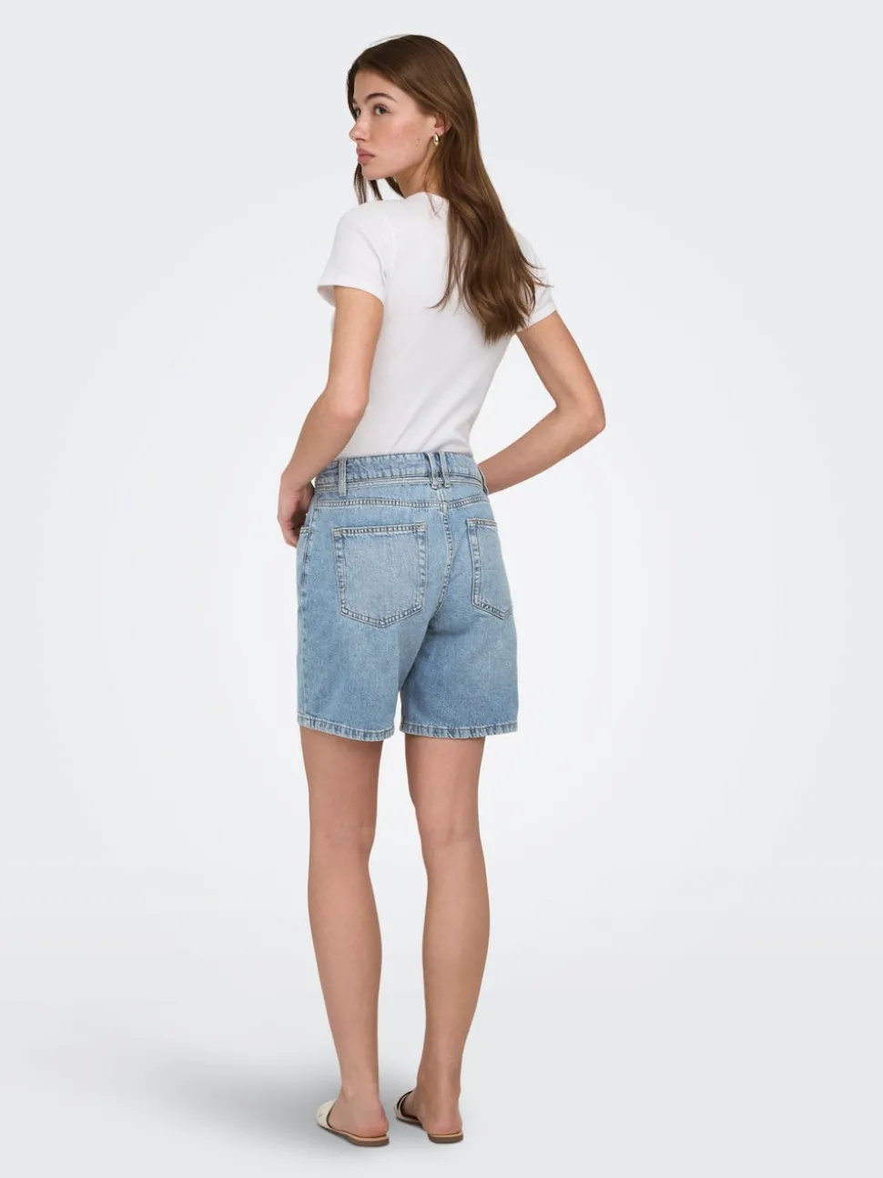 ONLLUMI Middels høy midje Wide Leg Fit Denimshorts