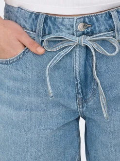ONLLUMI Middels høy midje Wide Leg Fit Denimshorts