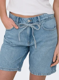 ONLLUMI Middels høy midje Wide Leg Fit Denimshorts