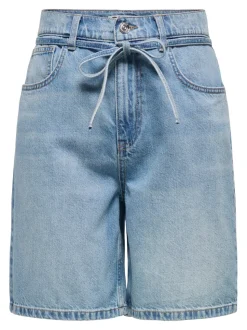ONLLUMI Middels høy midje Wide Leg Fit Denimshorts