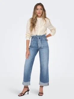ONLMADDIE Høy midje Wide Leg Fit Jeans