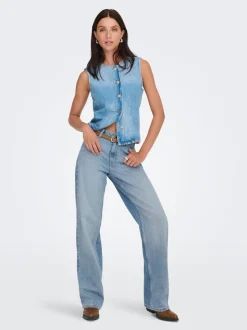 ONLMADDIE-O Høy midje Wide Leg Fit Jeans
