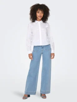 ONLMADELINE Høy midje Wide Leg Fit Jeans