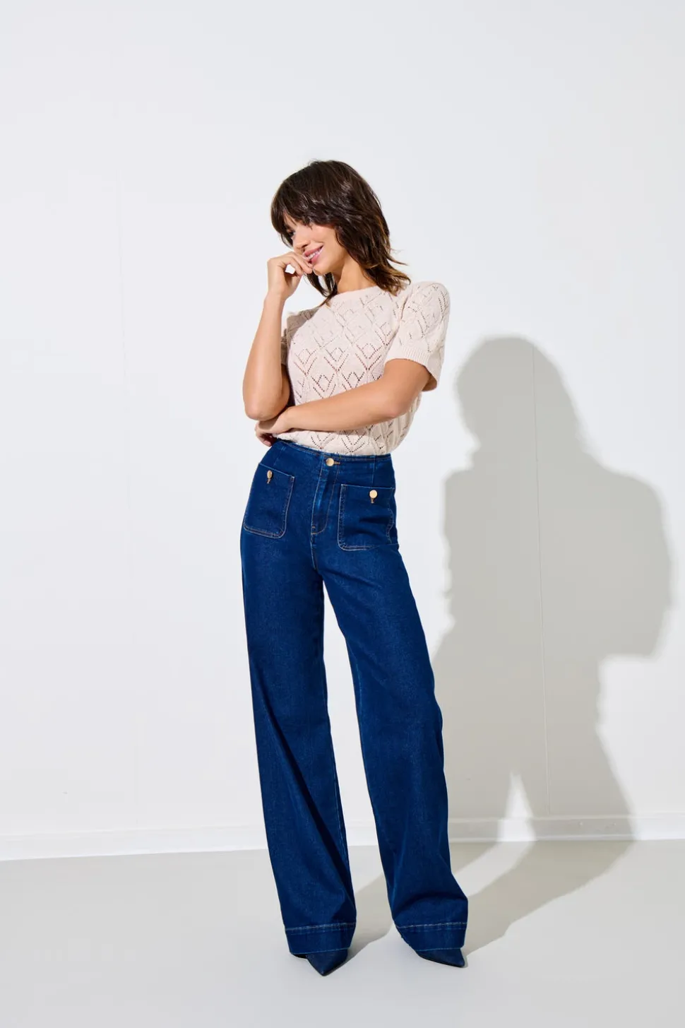 ONLMADELINE Høy midje Wide Leg Fit Jeans