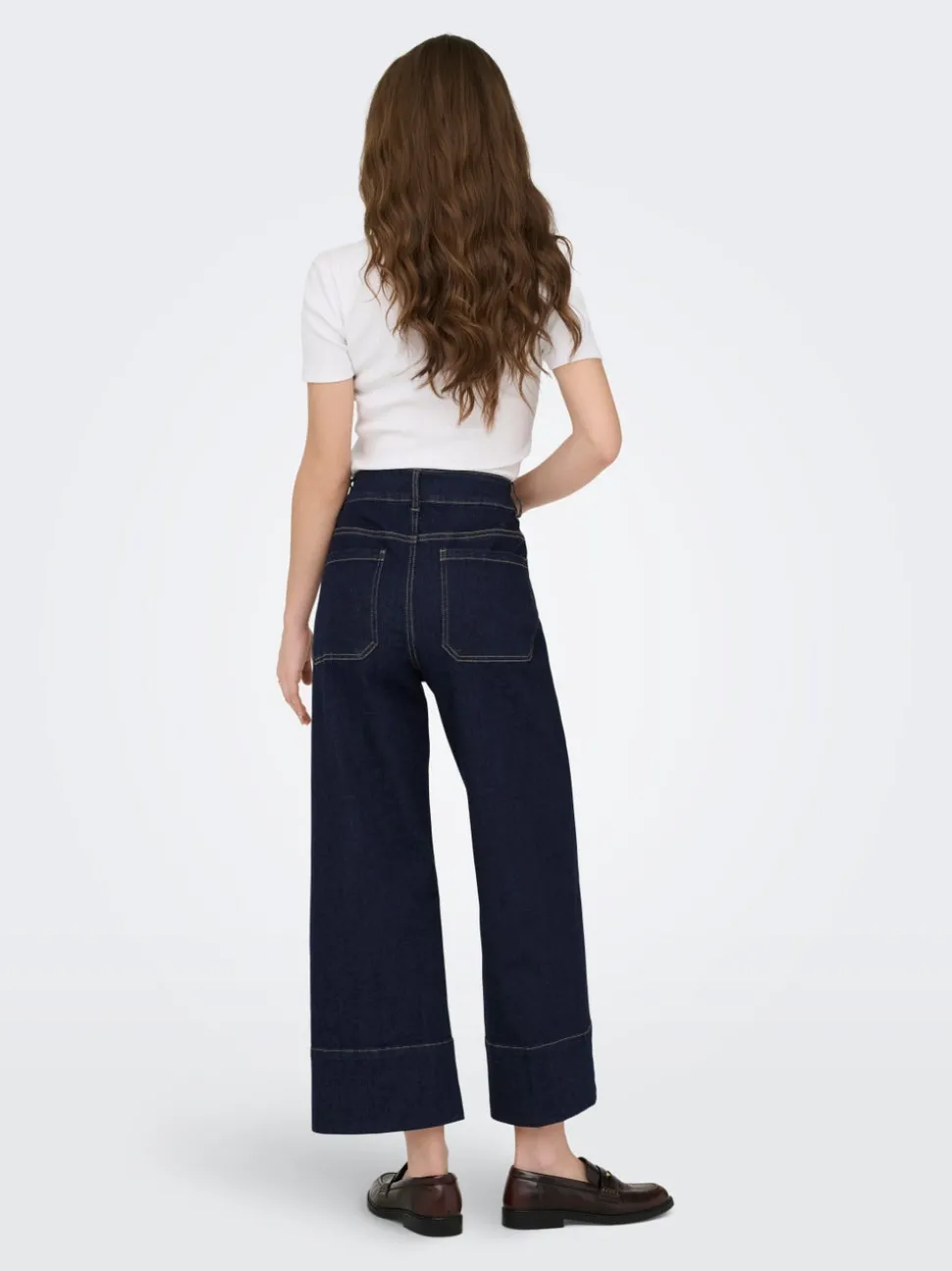 ONLMADISON Høy midje Wide Leg Fit Cropped Jeans