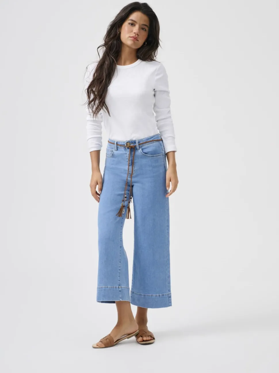ONLMADISON Høy midje Wide Leg Fit Cropped Jeans