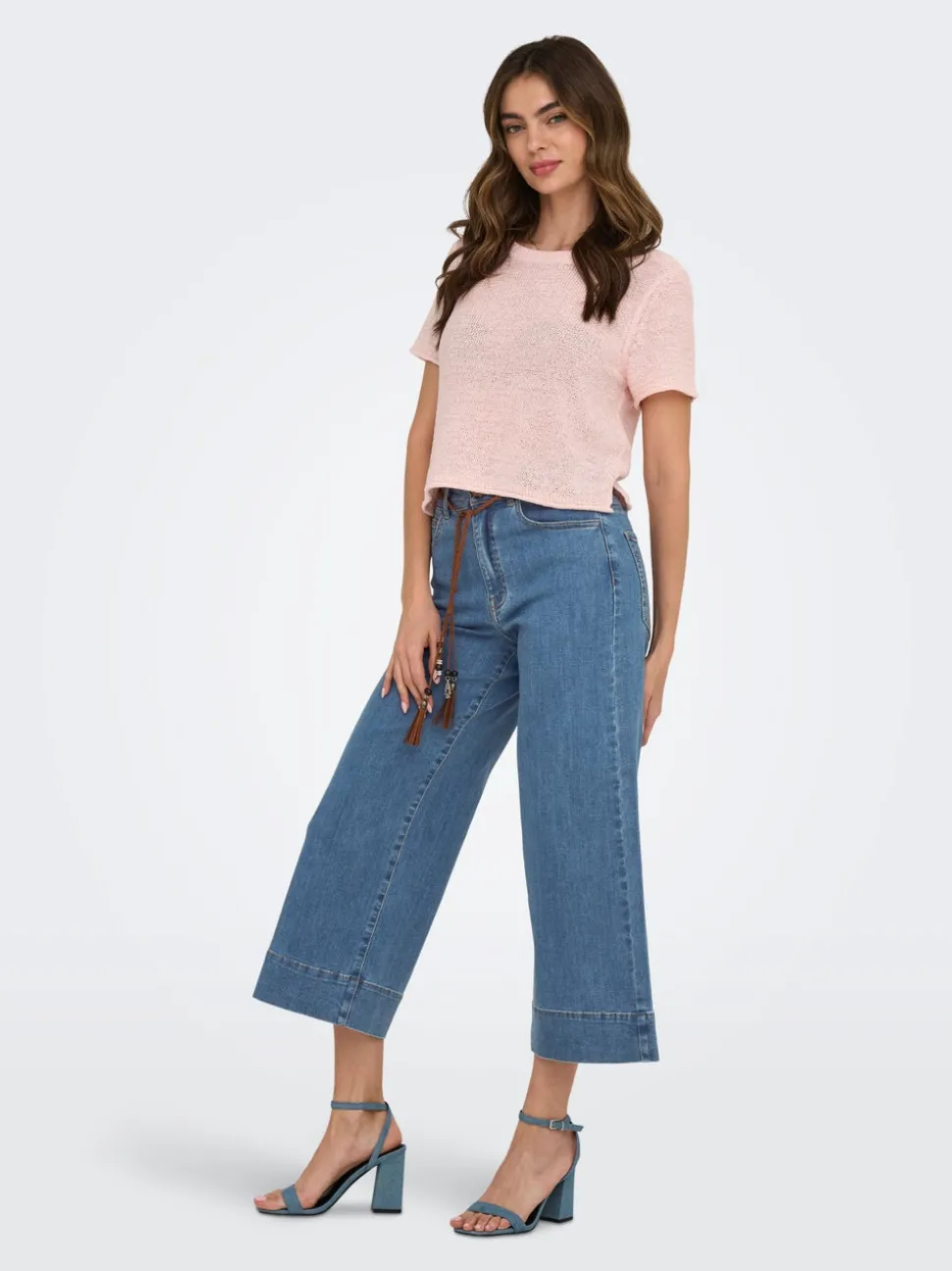 ONLMADISON Høy midje Wide Leg Fit Cropped Jeans