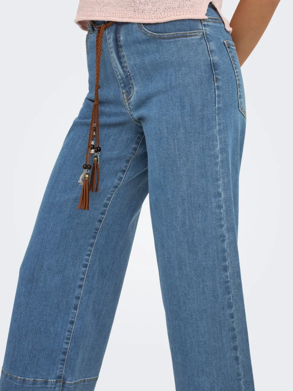 ONLMADISON Høy midje Wide Leg Fit Cropped Jeans