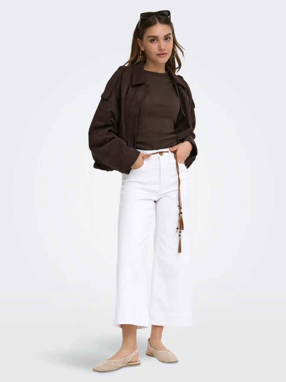 ONLMADISON Høy midje Wide Leg Fit Cropped Jeans