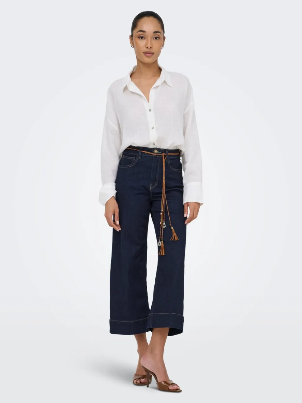 ONLMADISON Høy midje Wide Leg Fit Cropped Jeans