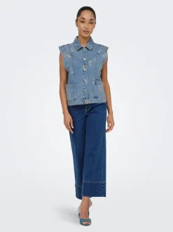 ONLMADISON Høy midje Wide Leg Fit Cropped Jeans