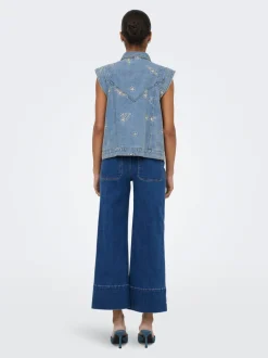 ONLMADISON Høy midje Wide Leg Fit Cropped Jeans