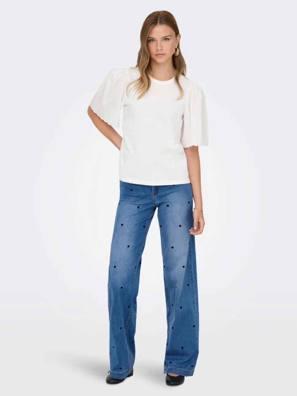 ONLMADISON-ROYAL Høy midje Wide Leg Fit Jeans
