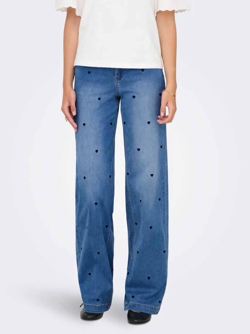 ONLMADISON-ROYAL Høy midje Wide Leg Fit Jeans