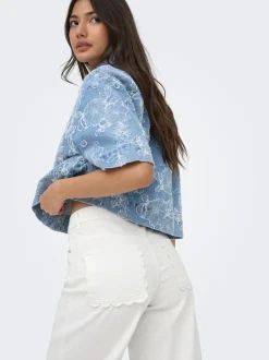 ONLMADISON-SILLE Høy midje Wide Leg Fit Jeans