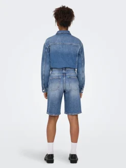 ONLMATE Middels høy midje Baggy Fit Denimshorts