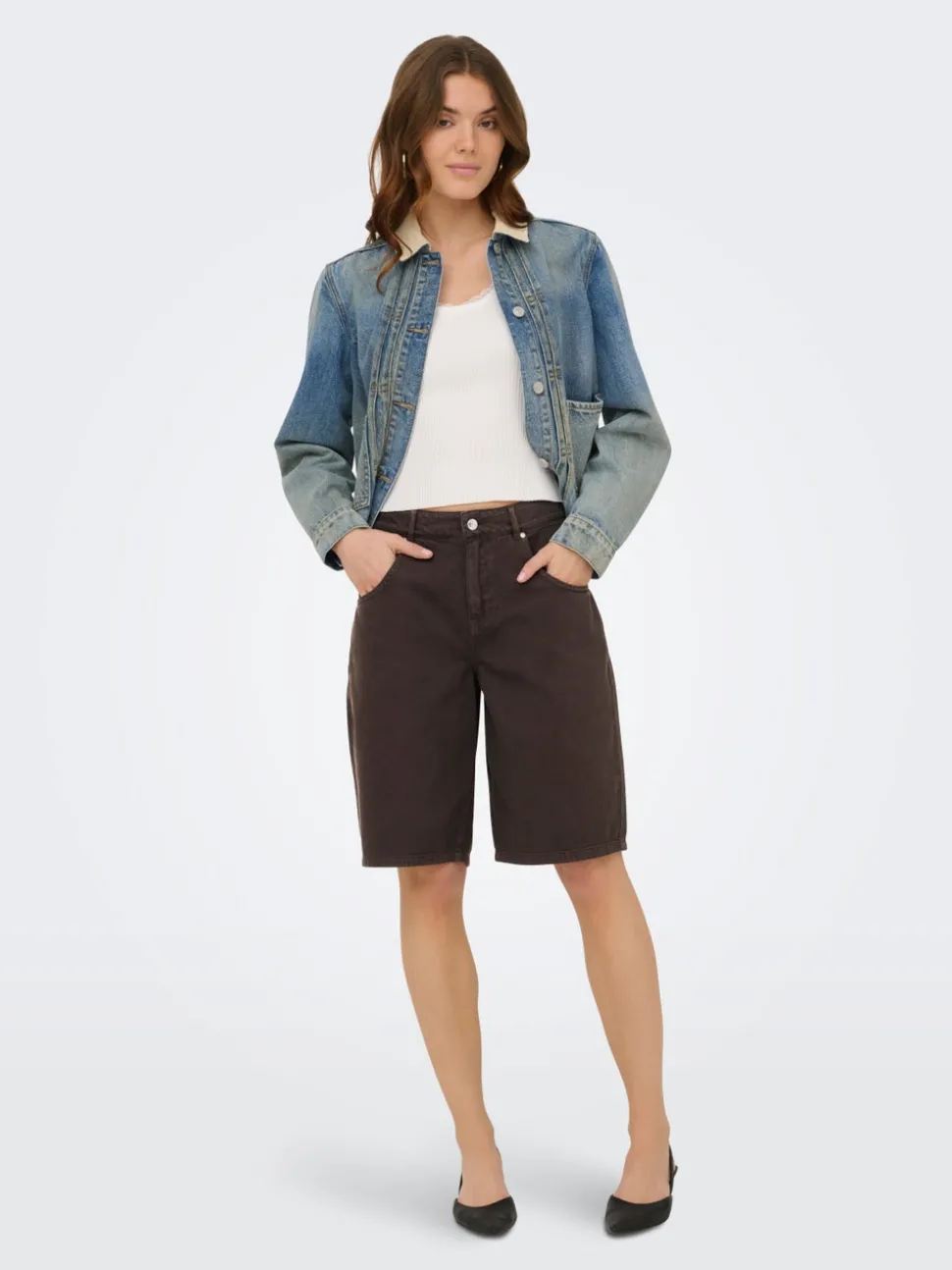 ONLMATE-SILLA Loose fit Denimshorts