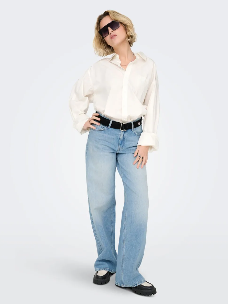ONLMAYA Middels høy midje Wide Leg Fit Jeans