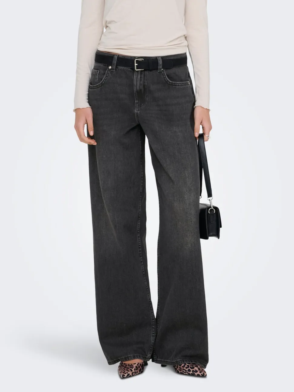 ONLMAYA Middels høy midje Wide Leg Fit Jeans