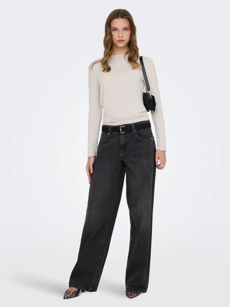 ONLMAYA Middels høy midje Wide Leg Fit Jeans