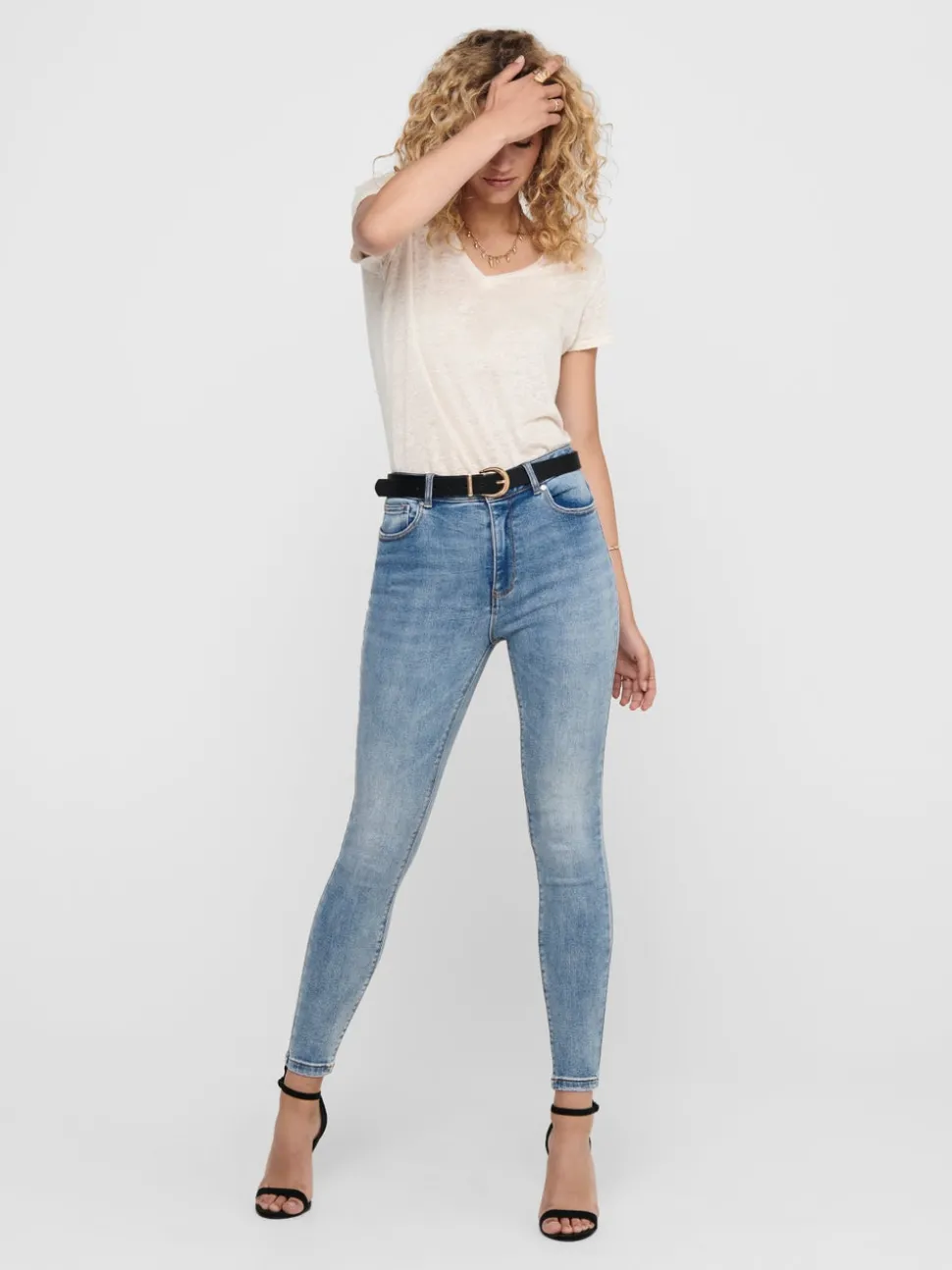 ONLMILA Høy midje Skinny Fit Ankellengde Jeans