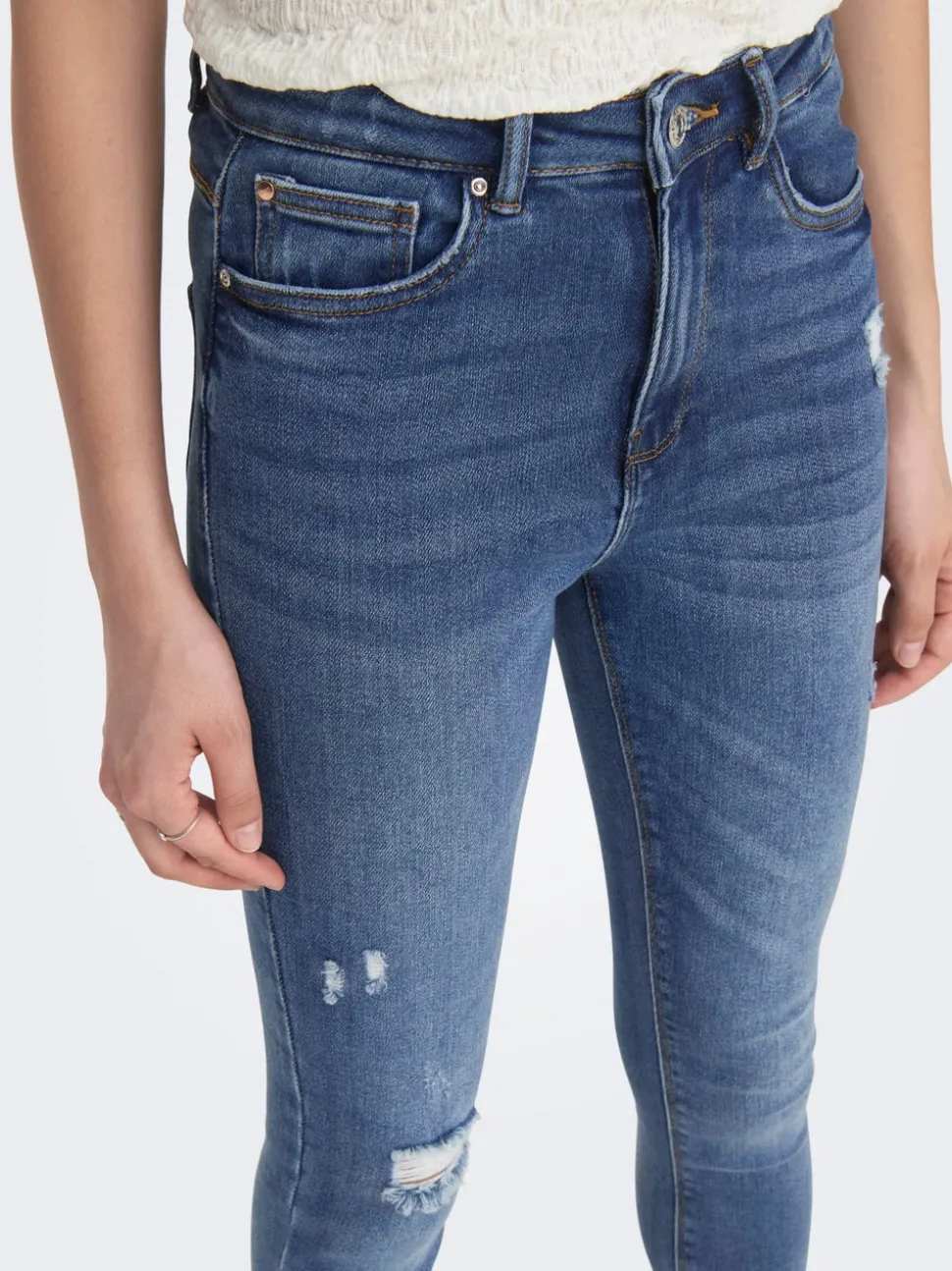 ONLMILA Høy midje Skinny Fit Ankellengde Jeans