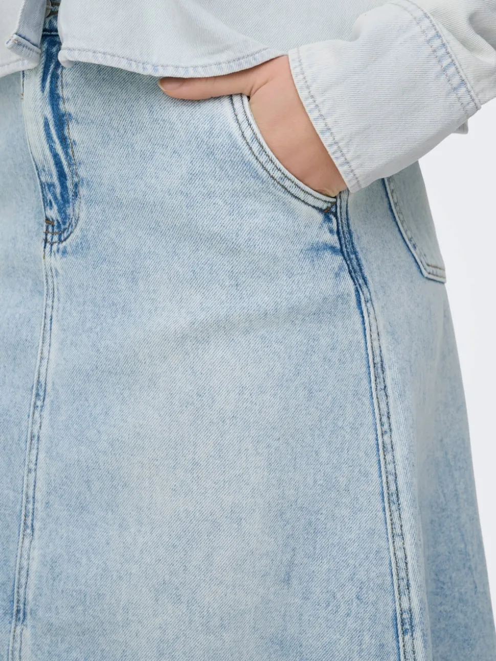 ONLMINDY Denim Denimskjørt Langt skjørt