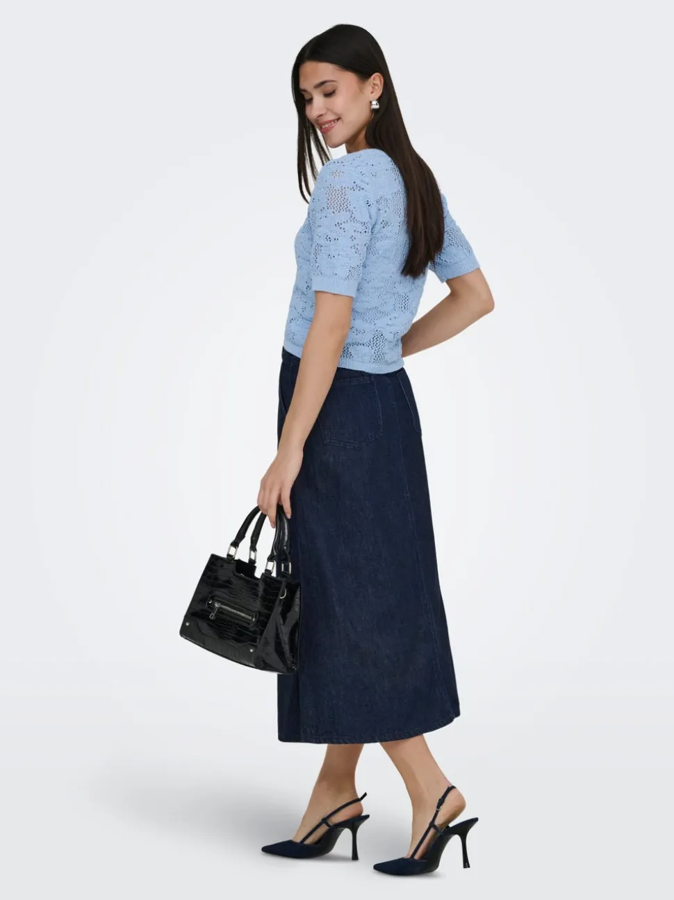 ONLMINDY Denim Denimskjørt Langt skjørt
