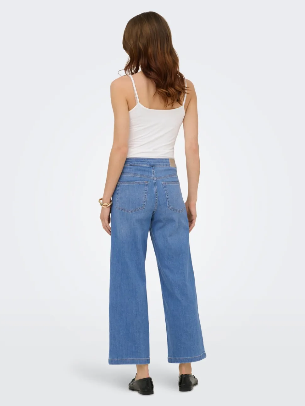 ONLNEW Høy midje Bred passform - beskåret Cropped Jeans