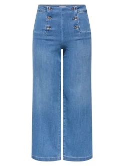 ONLNEW Høy midje Bred passform - beskåret Cropped Jeans