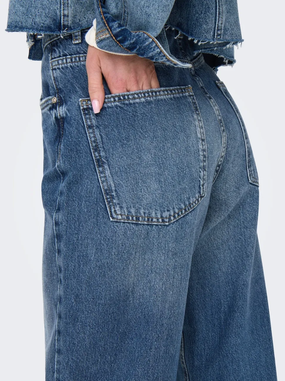 ONLNEXA Middels høy midje Baggy Fit Jeans