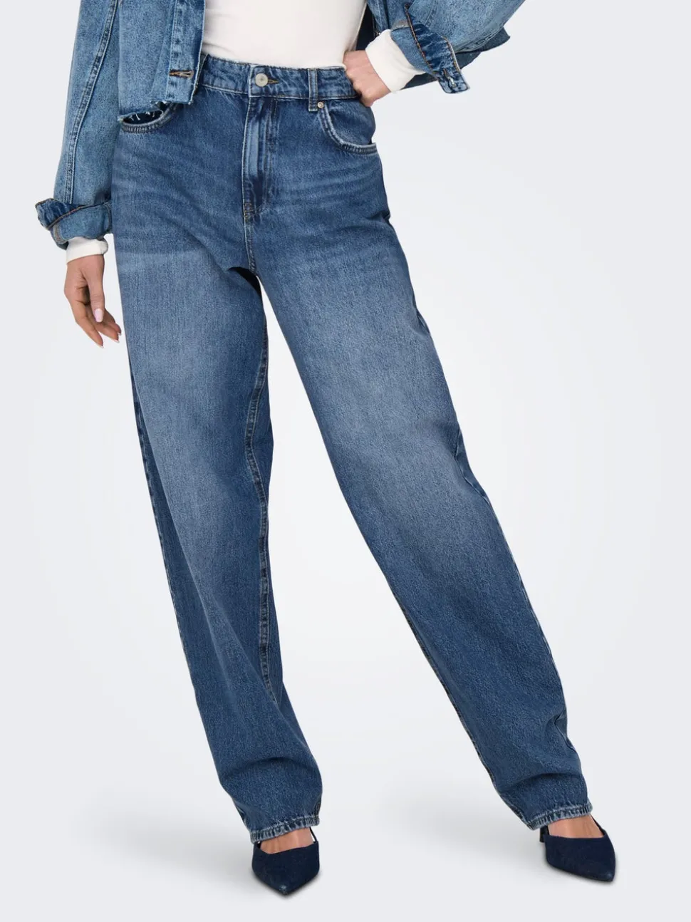 ONLNEXA Middels høy midje Baggy Fit Jeans