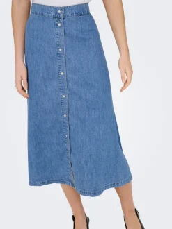 ONLNOEMI Denimskjørt Midiskjørt